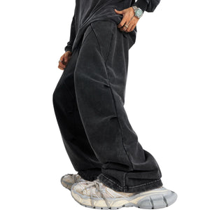 Drawstring Waist Relaxed Sweatpants-INNBLAC Fashion Apparel