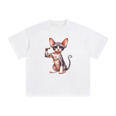 Cornish Rex Flexes Muscles Graphic Tee-INNBLAC Fashion Apparel