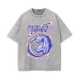 Feral Cat Y2K Japanese Graphic Tee-INNBLAC Fashion Apparel