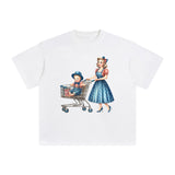 American Mom & Baby Boy Graphic Tee-INNBLAC Fashion Apparel