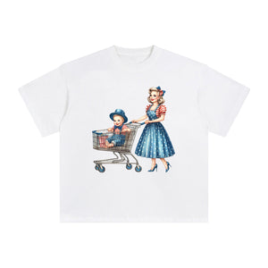 American Mom & Baby Boy Graphic Tee-INNBLAC Fashion Apparel