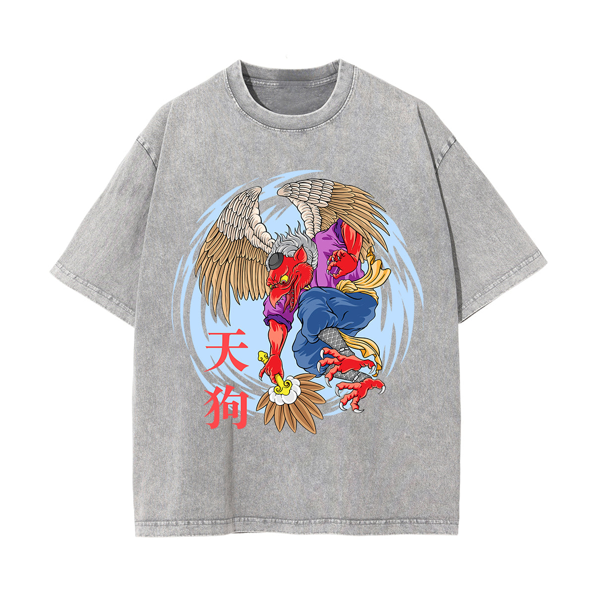 Chinese Characters Japanese Creature Graphic Tee-INNBLAC Fashion Apparel