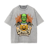 Spooky Season Graphic Washed Tee-INNBLAC Fashion Apparel