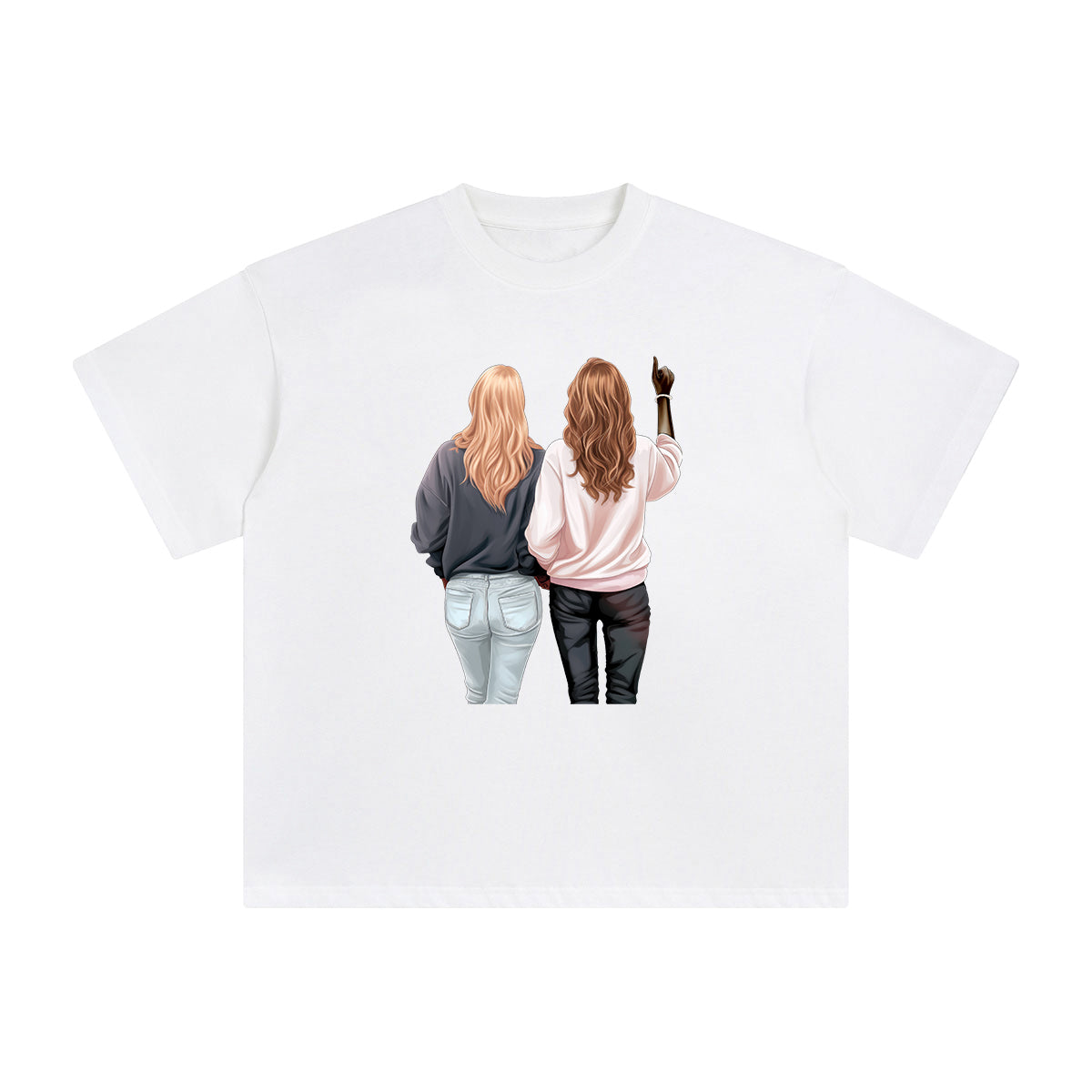 Bestie 1 Black Graphic Tee-INNBLAC Fashion Apparel