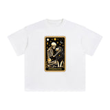 Skeleton & Lion Card Graphic Tee-INNBLAC Fashion Apparel