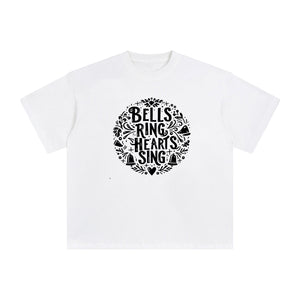 Bells Ring Hearts Sing Graphic Tee-INNBLAC Fashion Apparel