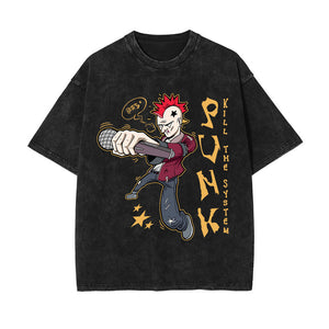 PUNKS Street Punk Graphic Tee-INNBLAC Fashion Apparel