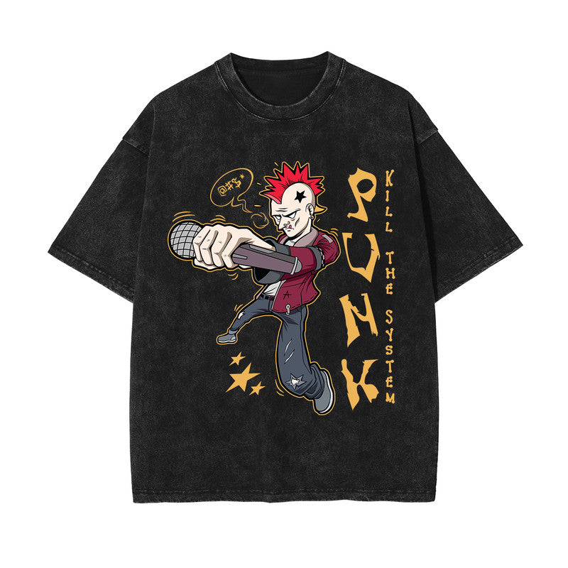 PUNKS Street Punk Graphic Tee-INNBLAC Fashion Apparel