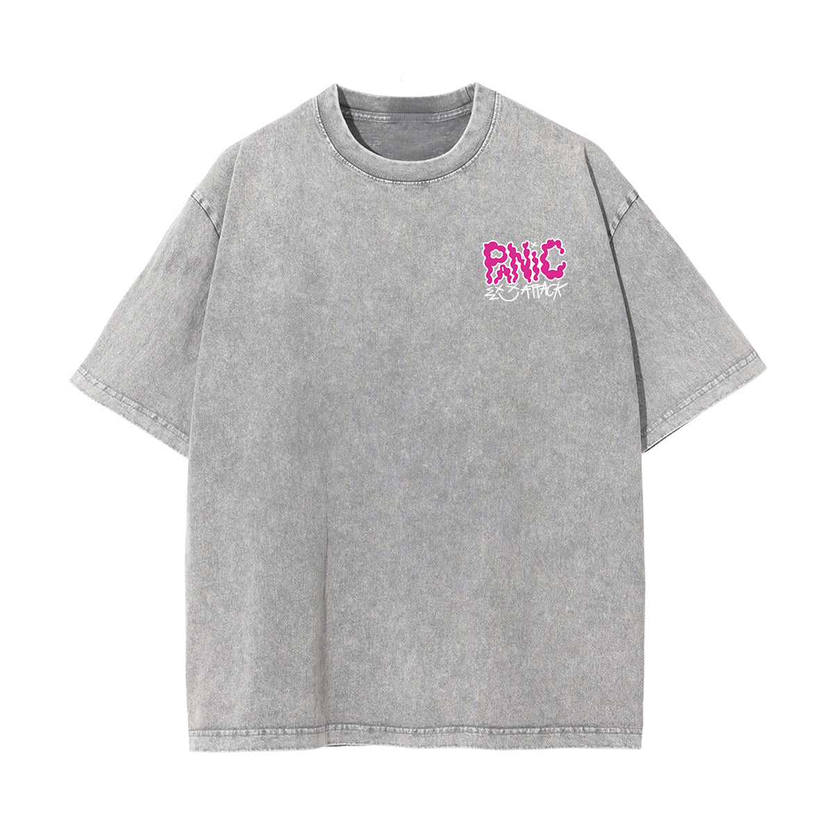 Panic Attack Graffiti Graphic Washed Tee-INNBLAC Fashion Apparel