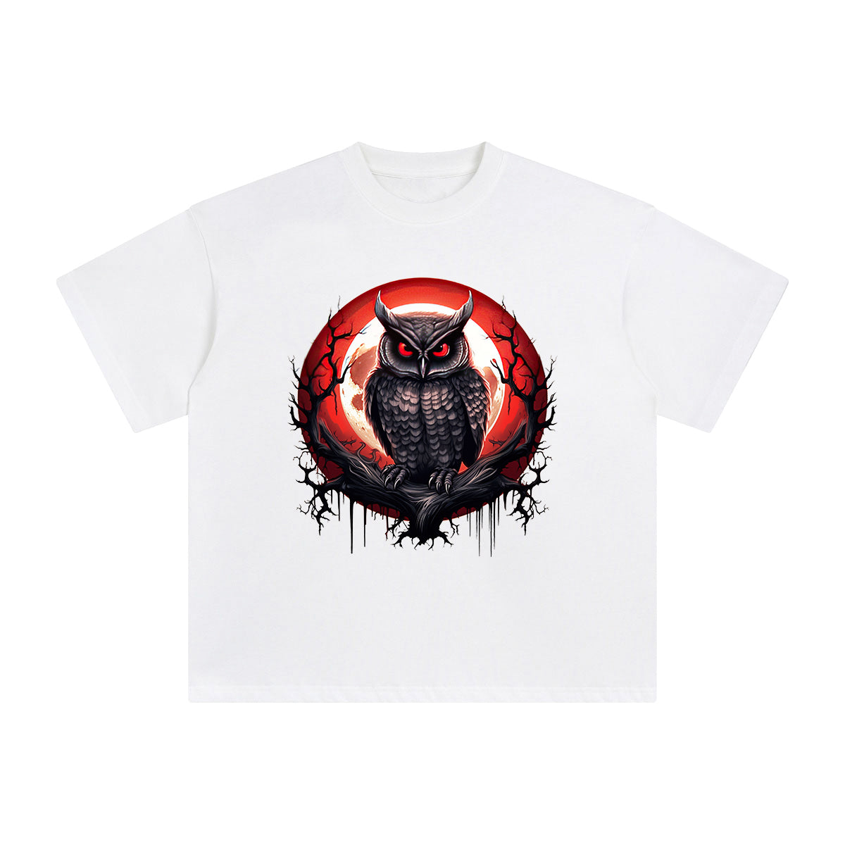 Gothic Owl Graphic Tee-INNBLAC Fashion Apparel