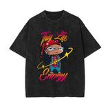 Thug Life Energy Graphic Washed Tee-INNBLAC Fashion Apparel