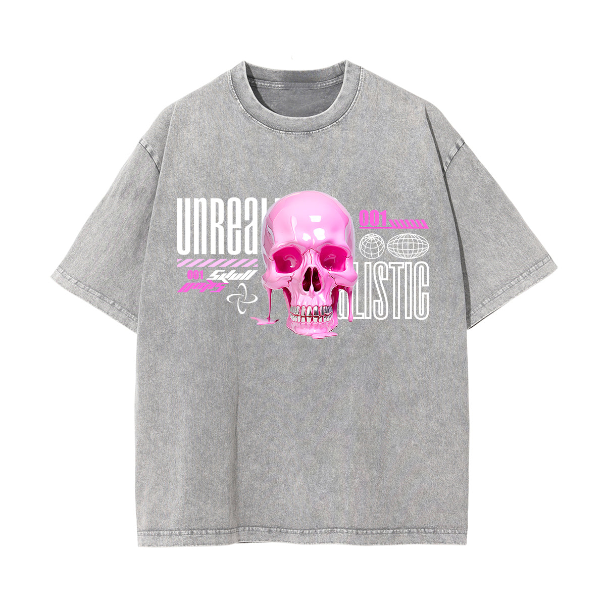 Skull Melted Streetwear Graphic Tee-INNBLAC Fashion Apparel