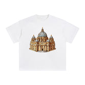 St. Peter's Basilica Graphic Tee-INNBLAC Fashion Apparel