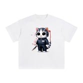 Killer Cat Graphic Tee-INNBLAC Fashion Apparel