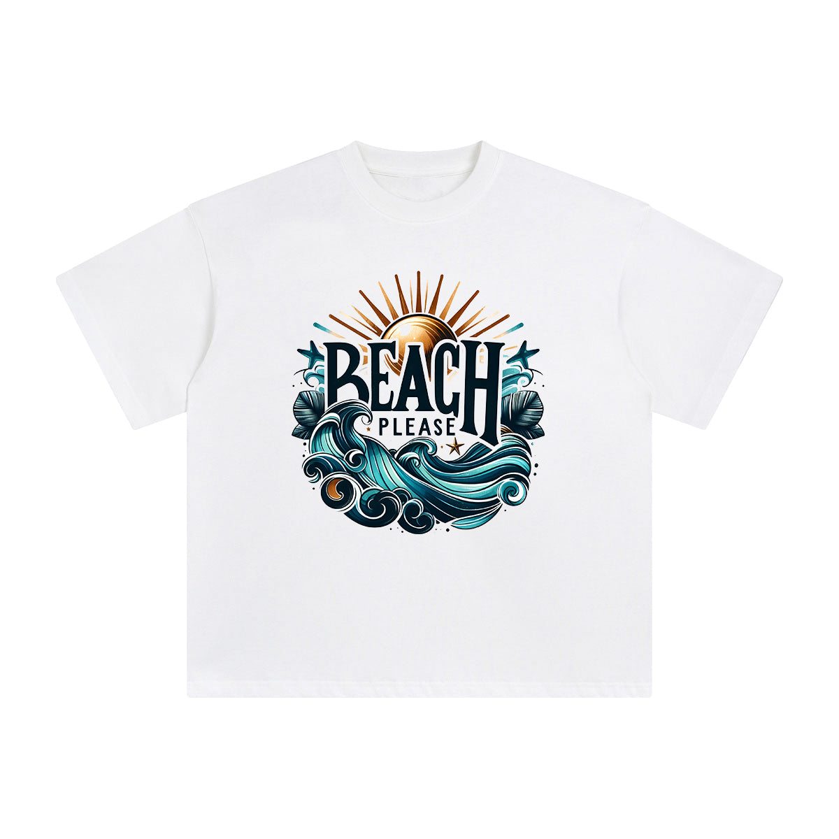 Beach Please Graphic Tee-INNBLAC Fashion Apparel