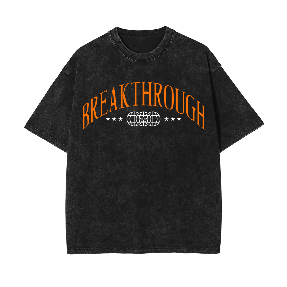 Breakthrough Streetwear Stone Wash Graphic Tee-INNBLAC Fashion Apparel