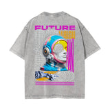 Future Graphic Stone Wash Tee-INNBLAC Fashion Apparel