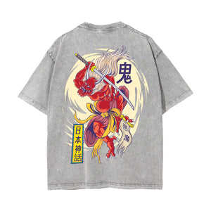 Chinese Characters Japanese Mythology Graphic Tee-INNBLAC Fashion Apparel