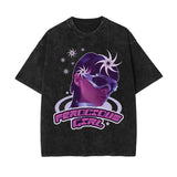 Girl Futuristic Y2k Streetwear Graphic Tee-INNBLAC Fashion Apparel