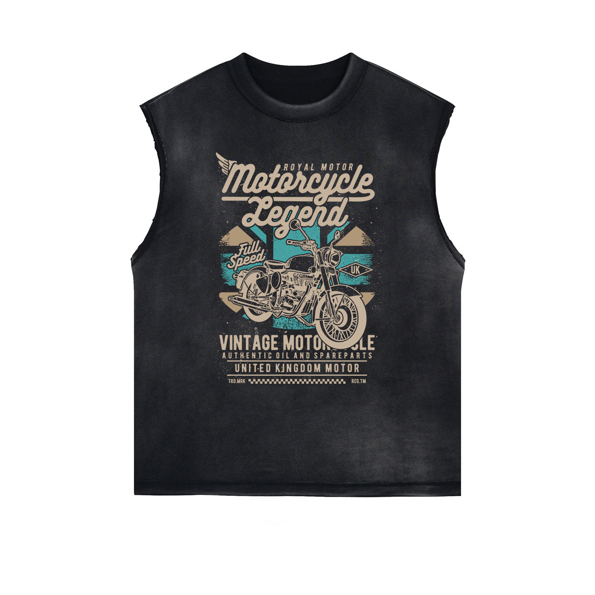 Motorcycle Legend Vintage Cutoff Tee-INNBLAC Fashion Apparel