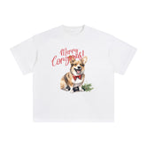 Christmas Corgi Graphic Tee-INNBLAC Fashion Apparel