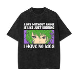 I Have No ldea Graphic Washed Tee-INNBLAC Fashion Apparel