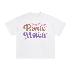 Not Your Basic Witch Graphic Tee-INNBLAC Fashion Apparel