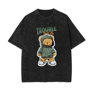 Trouble Finds Me Graphic Tee-INNBLAC Fashion Apparel