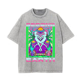 Second Earth Washed Graphic Tee-INNBLAC Fashion Apparel