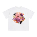 Pink Flowers Graphic Tee-INNBLAC Fashion Apparel