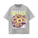 Grow Back Flowers Urban Graphic Tee-INNBLAC Fashion Apparel