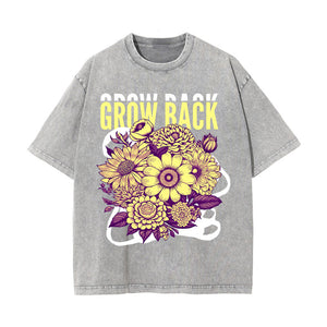 Grow Back Flowers Urban Graphic Tee-INNBLAC Fashion Apparel