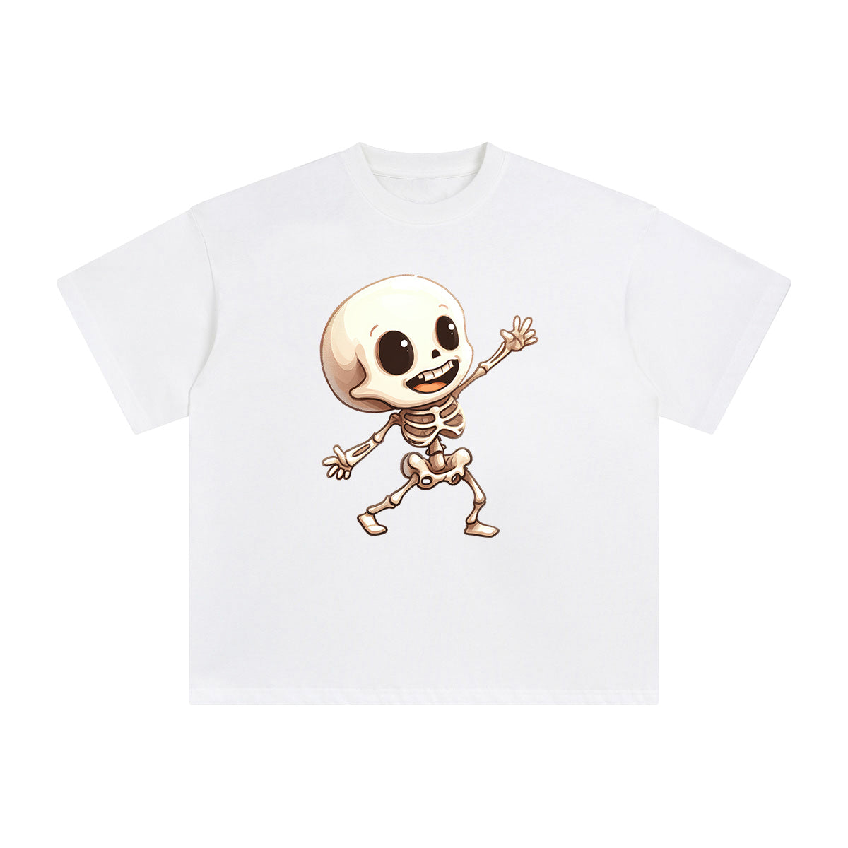 Cute Skeleton Dancing Graphic Tee-INNBLAC Fashion Apparel