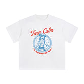 Keep Calm & Cowgirl On Graphic Tee-INNBLAC Fashion Apparel