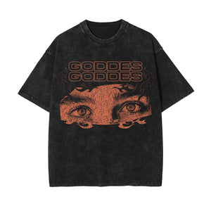 Goddes Streetwear Graphic Washed Tee-INNBLAC Fashion Apparel