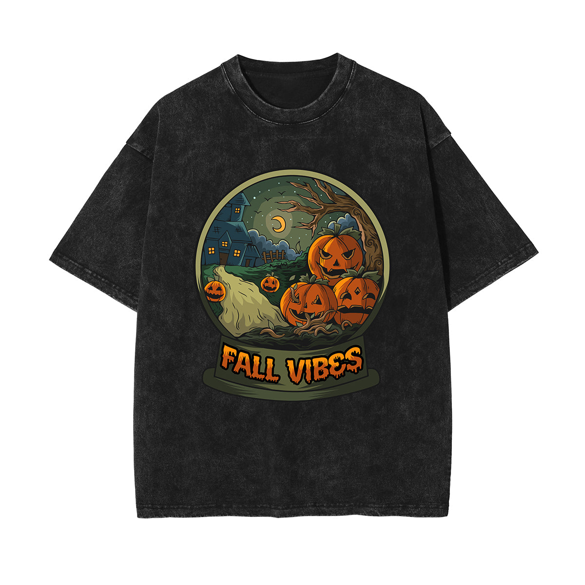 Fall Vibes Graphic Washed Tee-INNBLAC Fashion Apparel