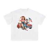 American Mom & Baby Boy Graphic Tee-INNBLAC Fashion Apparel