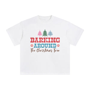 Barking Around The Christmas Tree Graphic Tee-INNBLAC Fashion Apparel