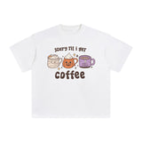 Scary Til I Get Coffee Graphic Tee-INNBLAC Fashion Apparel