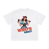 Retro Women With Axe Graphic Tee-INNBLAC Fashion Apparel