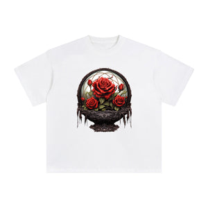 Rose Globe Graphic Tee-INNBLAC Fashion Apparel