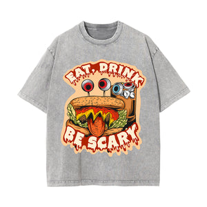 Eat Drink Be Scary Graphic Tee-INNBLAC Fashion Apparel