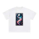 Mystical Moon Tarot Card Graphic Tee-INNBLAC Fashion Apparel