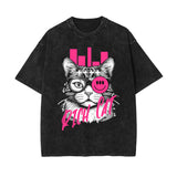 Rich Cat Funny Urban Graphic Tee-INNBLAC Fashion Apparel