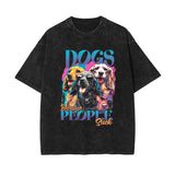 Cute Puppy Stone Wash Graphic Tee-INNBLAC Fashion Apparel