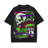 Graffiti Art Stone Wash Graphic Tee-INNBLAC Fashion Apparel