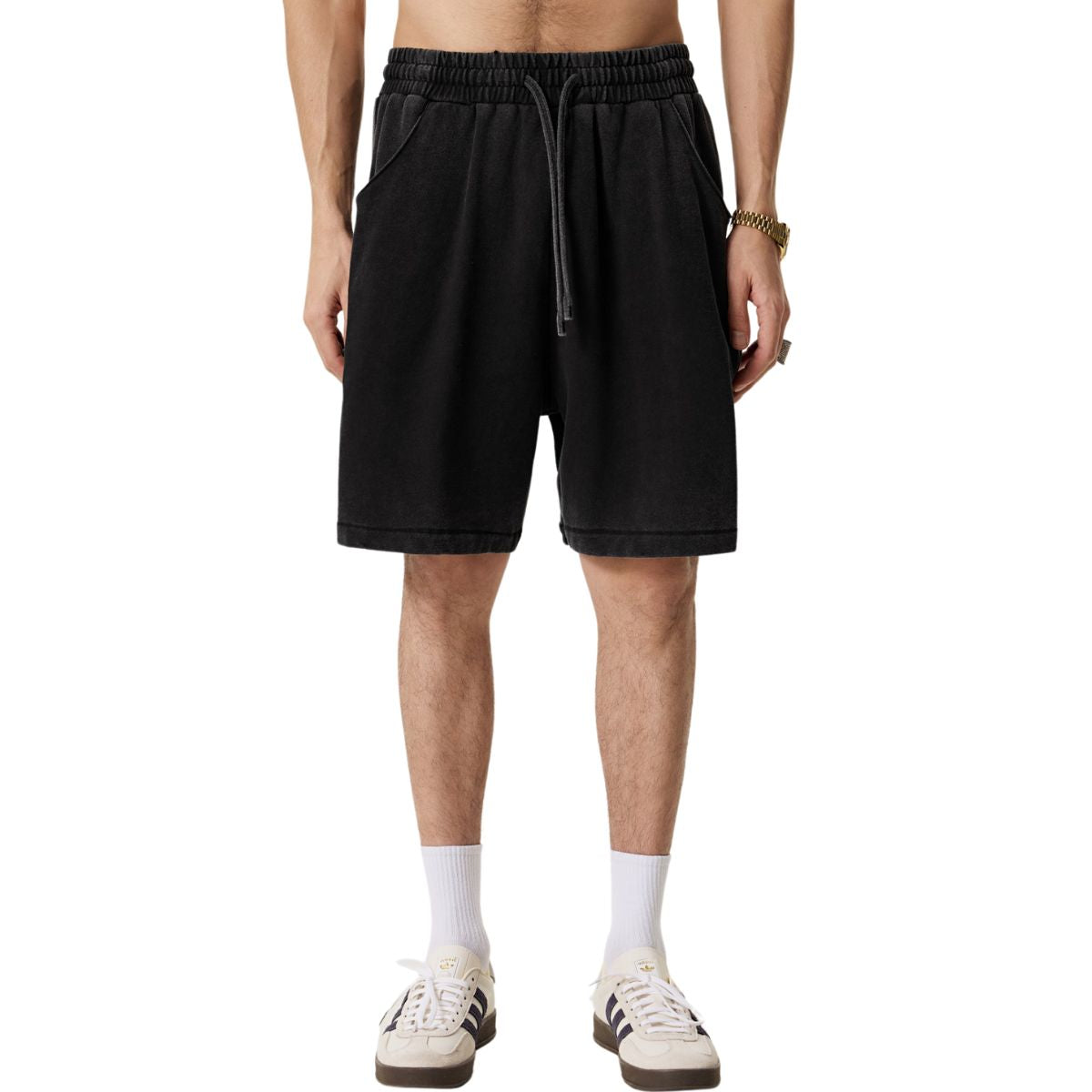 Washed Loose Fit Short Pants