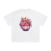 Halloween Pink Pot Graphic Tee-INNBLAC Fashion Apparel