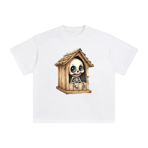 Cute Skeleton In House Graphic Tee-INNBLAC Fashion Apparel