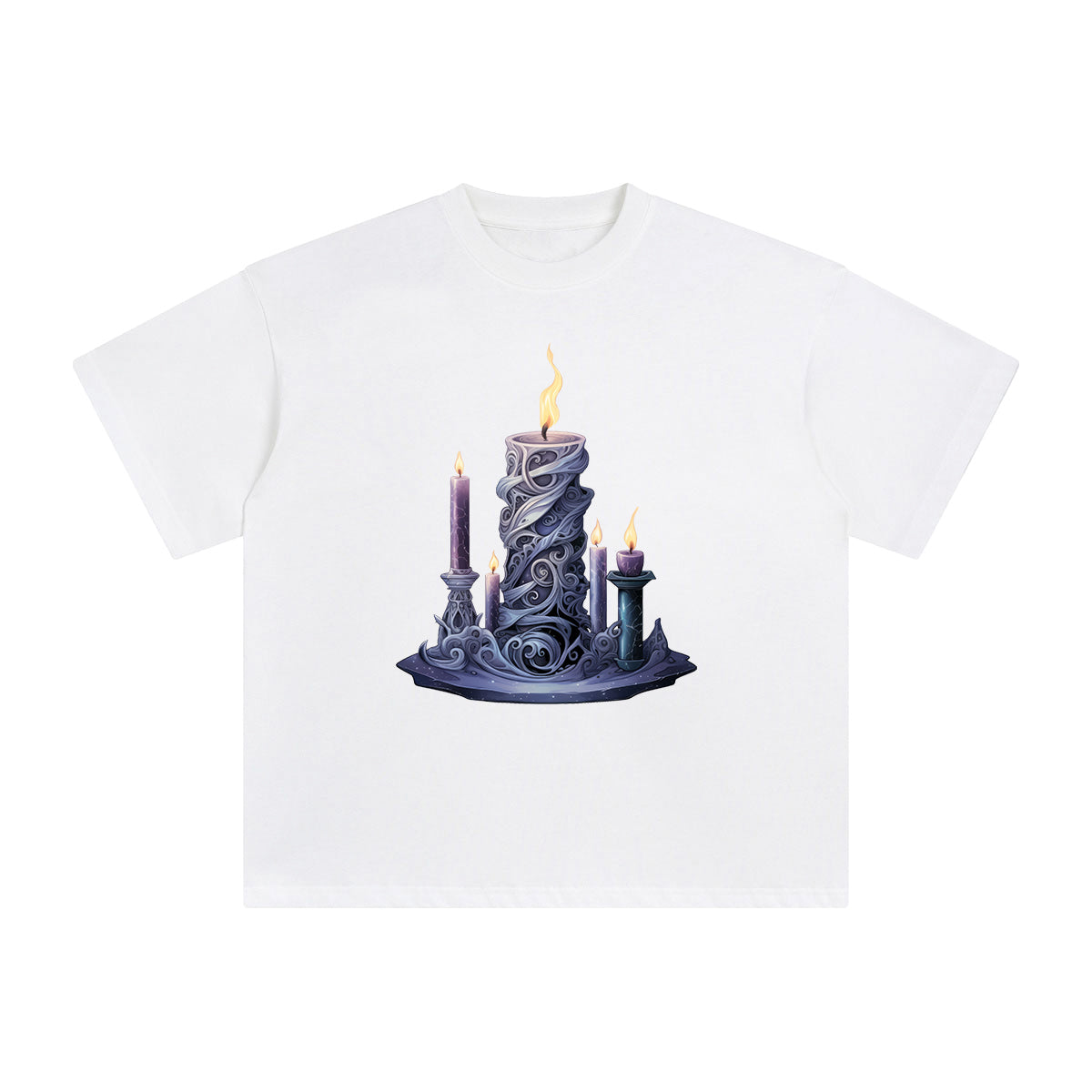 Gothic Candles Graphic Tee-INNBLAC Fashion Apparel